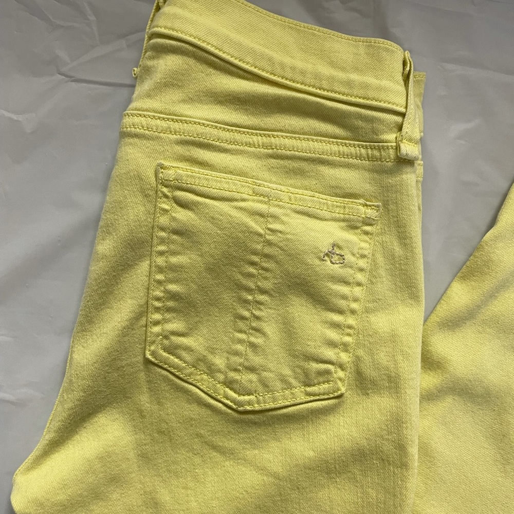 Rag & Bone Lemon Yellow Skinny Jeans - Picture 3 of 15